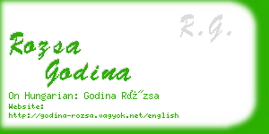 rozsa godina business card
